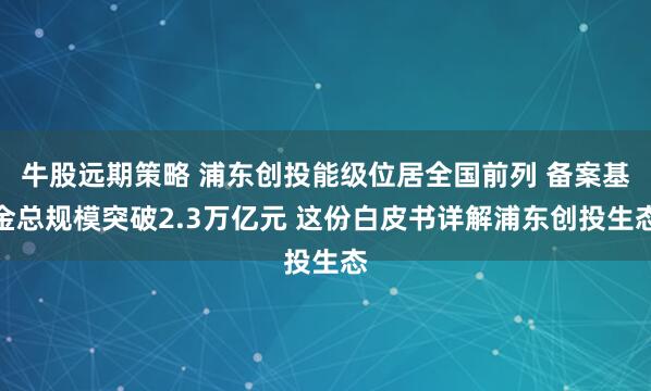 牛股远期策略 浦东创投能级位居全国前列 备案基金总规模突破2.3万亿元 这份白皮书详解浦东创投生态